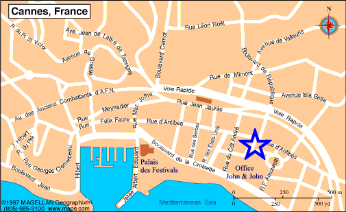 Map Cannes, John and John Real Estate, Ref 004