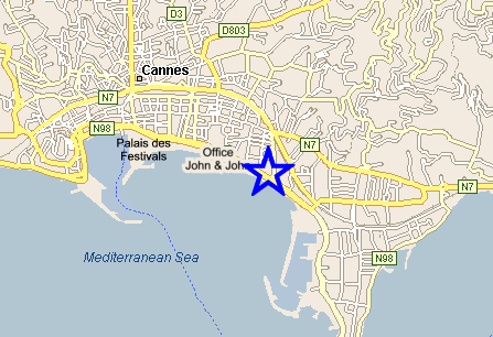 Map Cannes, John and John Real Estate, Ref 007