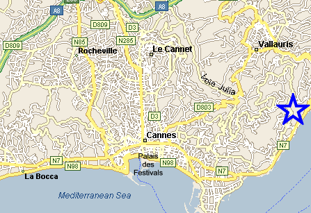 Map Cannes, John and John Real Estate, Ref 034