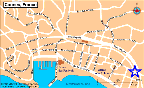 Map Cannes, John and John Real Estate, Ref 038