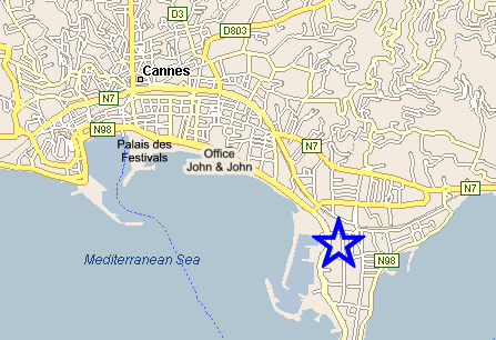Map Cannes, John and John Real Estate, Ref 042