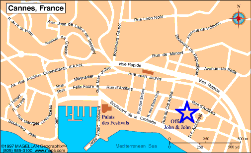 Map Cannes, John and John Real Estate, Ref 045