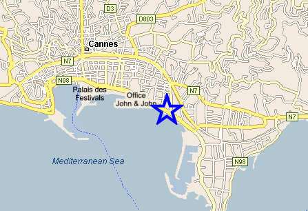 Map Cannes, John and John Real Estate, Ref 049