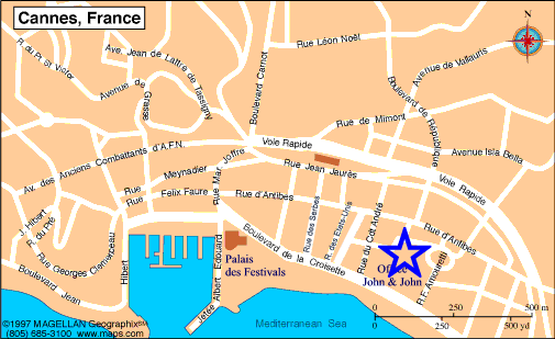 Map Cannes, John and John Real Estate, Ref 071