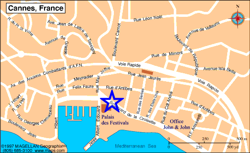 Map Cannes, John and John Real Estate, Ref 081