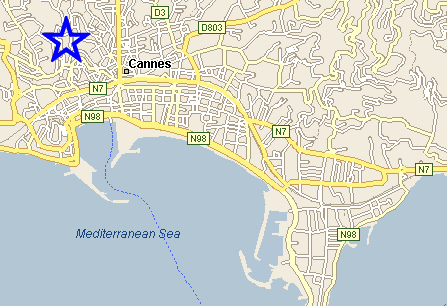 Map Cannes, John and John Real Estate, Ref 237